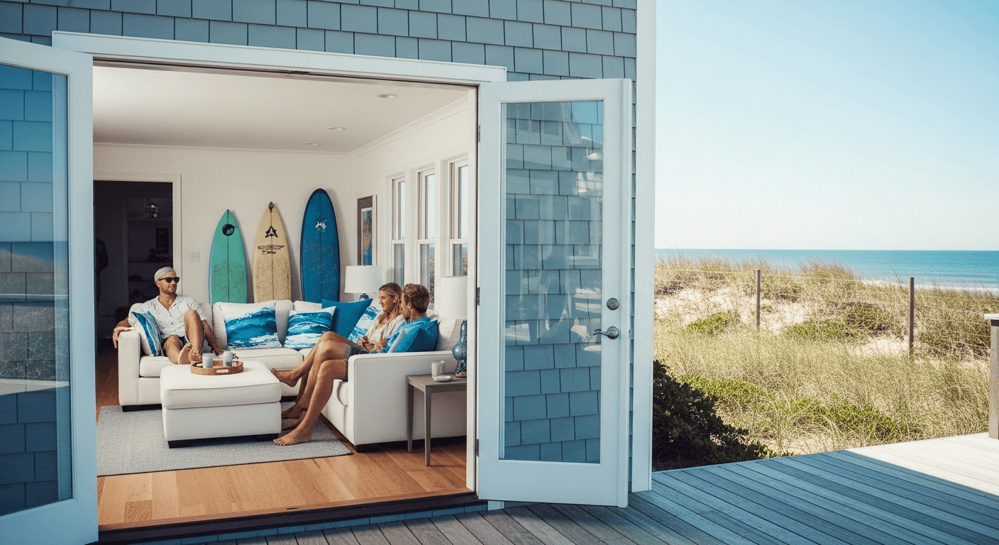 Beach house rental split — Pooled
